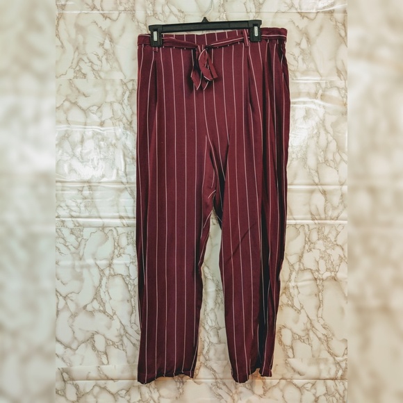 Ambiance Pants - 🌸 Red striped pants